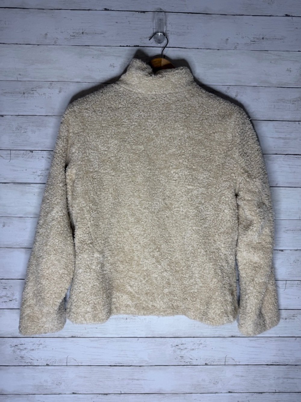 Pendleton Sherpa Fleece Jacket Wool Plaid Trim Western Cozy Small - Picture 5 of 6